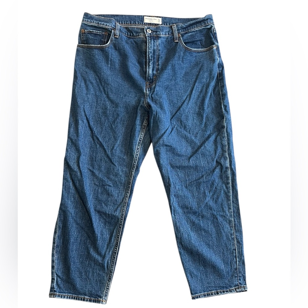 Abercrombie & Fitch Women’s Boyfriend Jeans - Medium Blue Denim